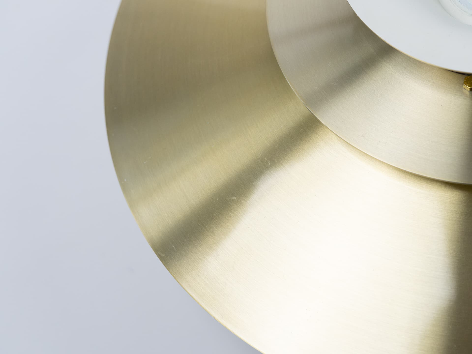 Pendant lamp Verona, gold aluminium, by K. Wiborg, Jeka, Denmark, 1980s. - 400722