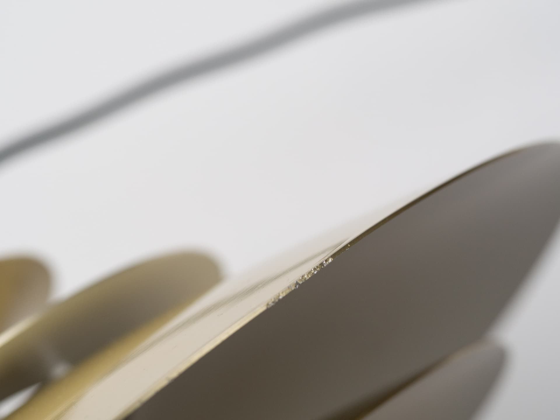 Pendant lamp Verona, gold aluminium, by K. Wiborg, Jeka, Denmark, 1980s. - 400726