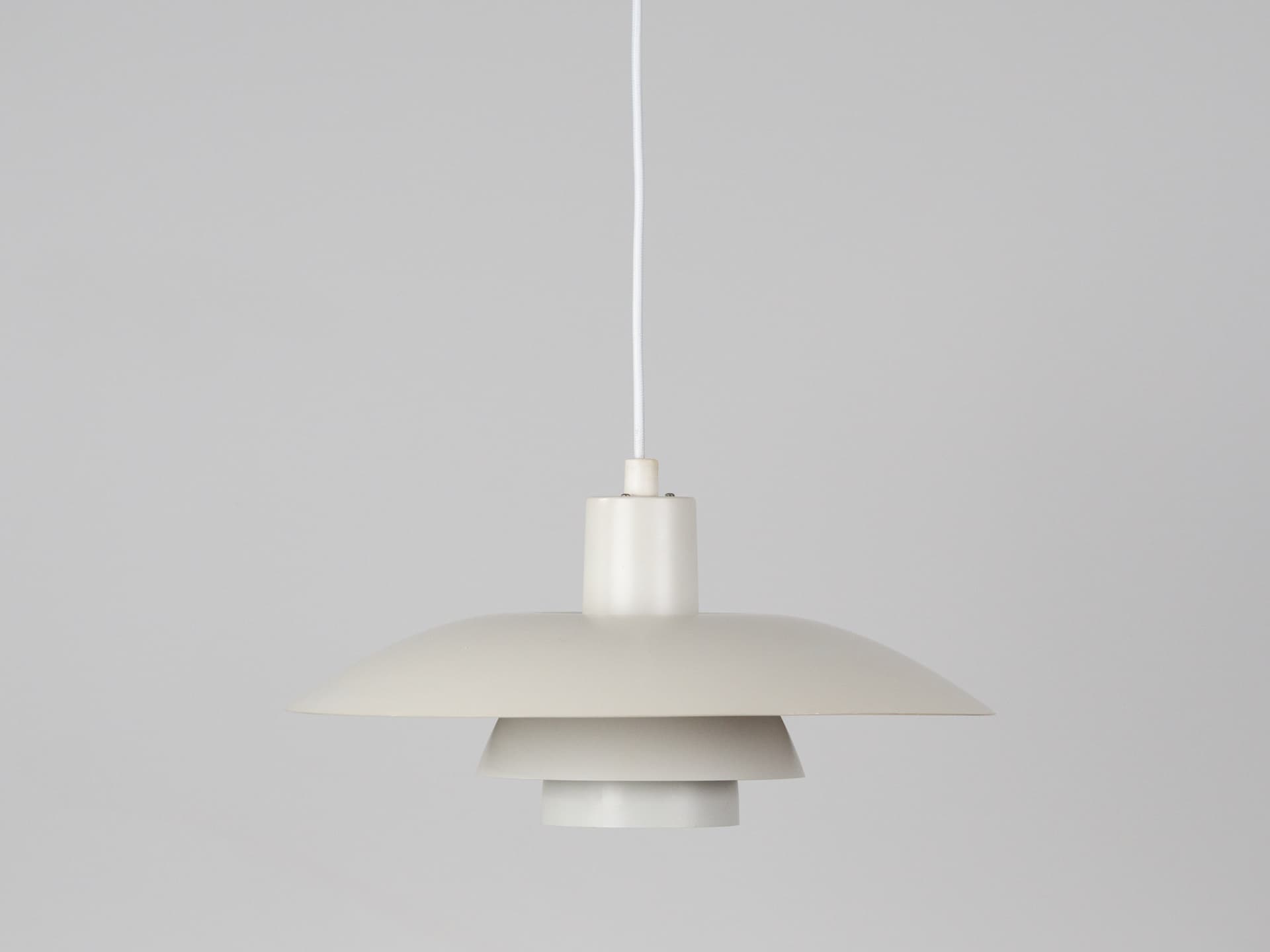 Pendant Lamp PH 4/3, white aluminium, by P. Henningsen, Denmark, 1980s. - 400768