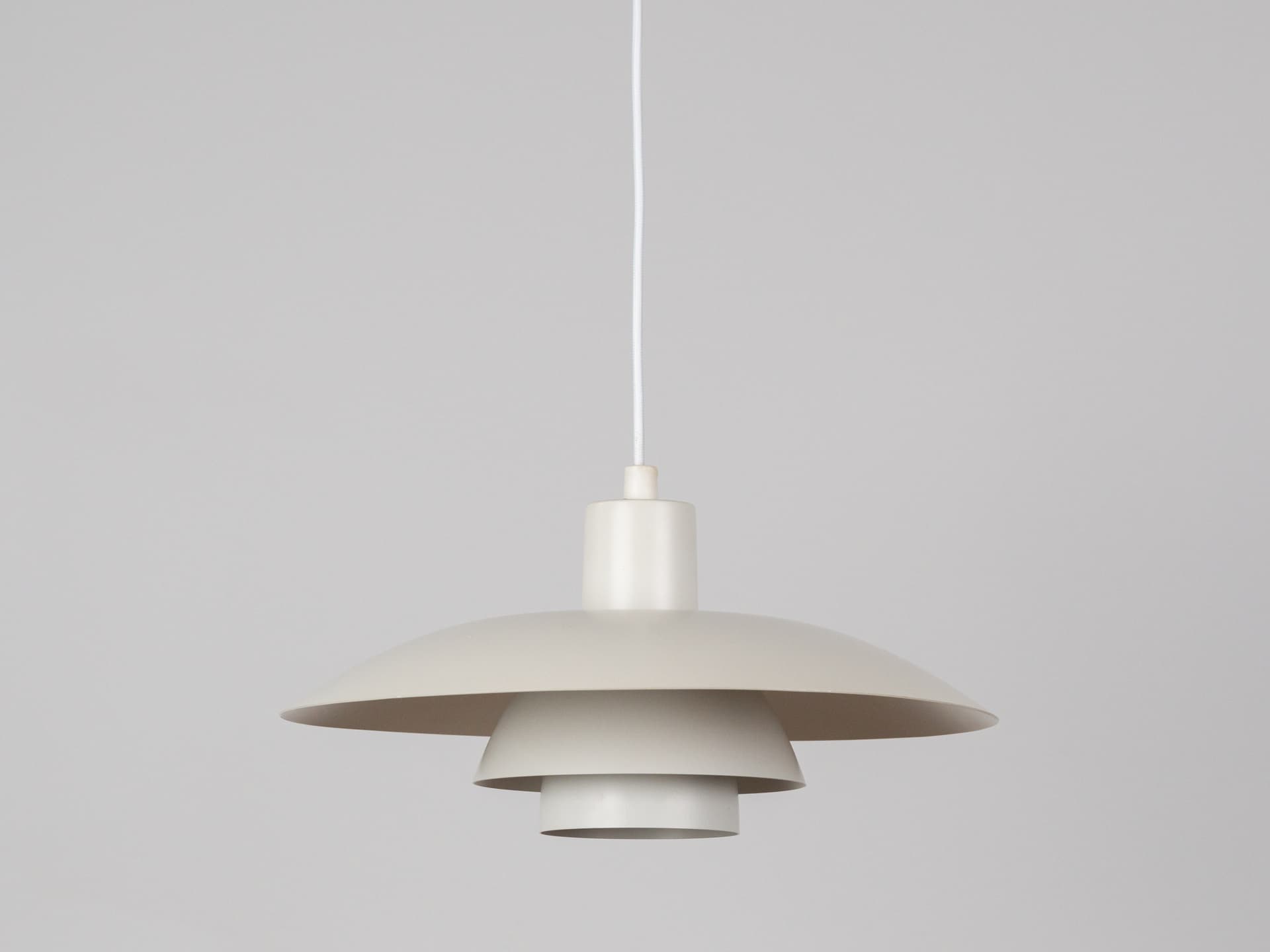 Pendant Lamp PH 4/3, white aluminium, by P. Henningsen, Denmark, 1980s. - 400774