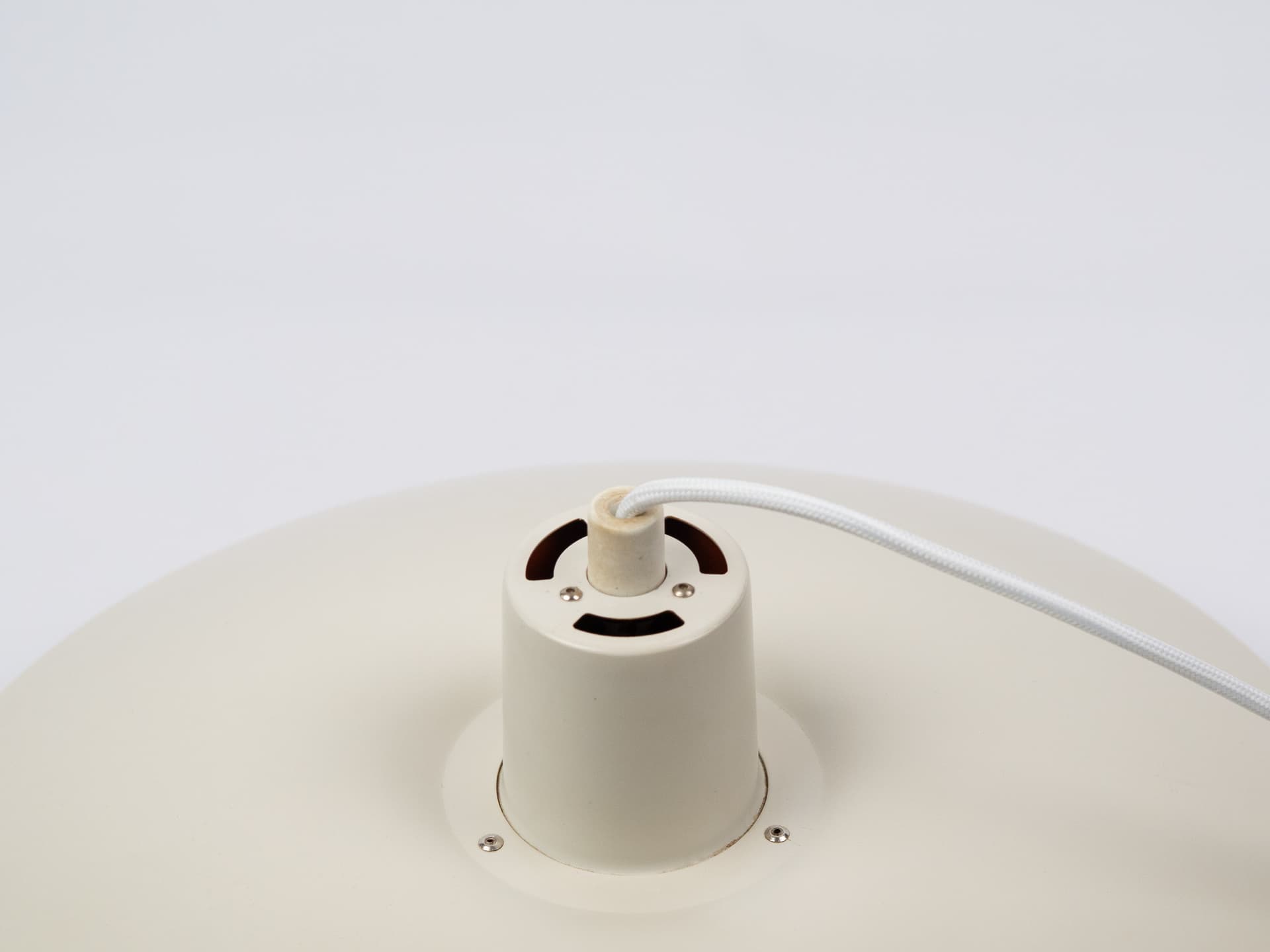 Pendant Lamp PH 4/3, white aluminium, by P. Henningsen, Denmark, 1980s. - 400767