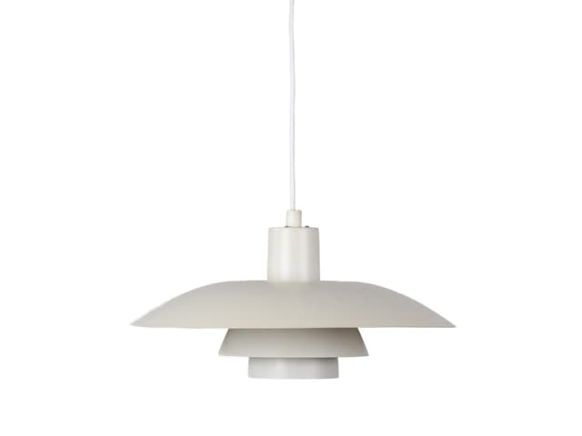 Pendant Lamp PH 4/3, white aluminium, by P. Henningsen, Denmark, 1980s. - DIMENSION