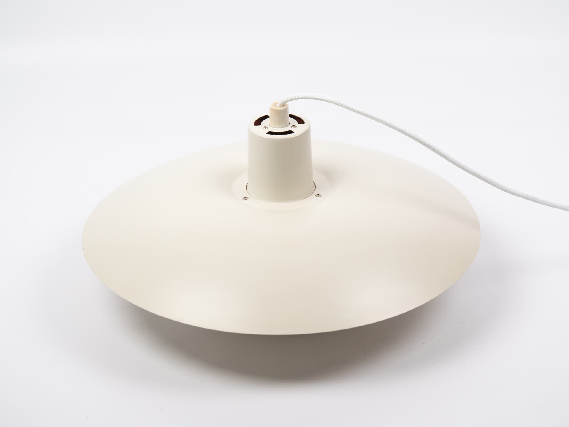 Pendant Lamp PH 4/3, white aluminium, by P. Henningsen, Denmark, 1980s. - 400766