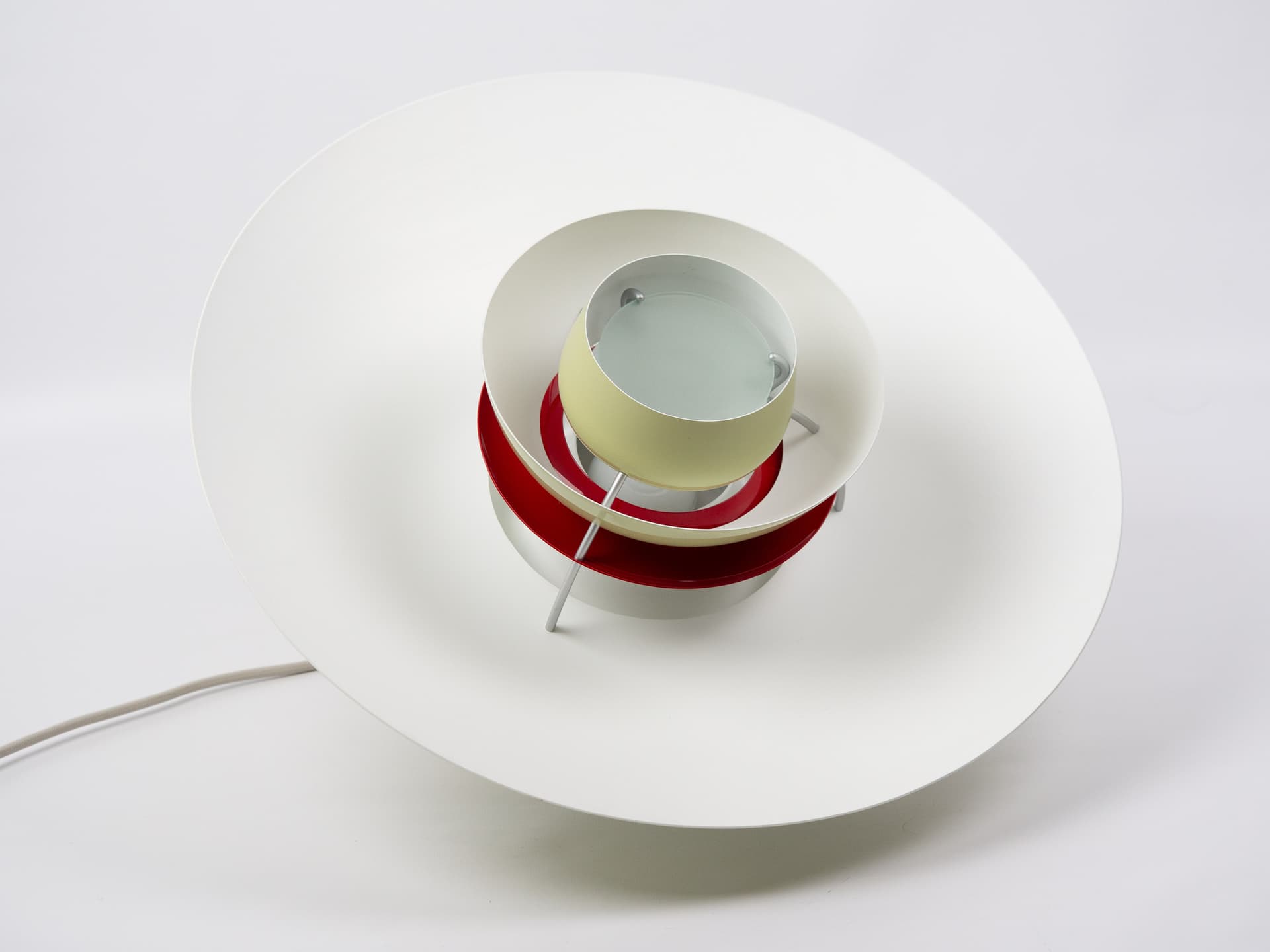 Pendant lamp PH 5, green aluminium, by P. Henningsen, Louis Poulsen, Denmark, 1980s. - 400794