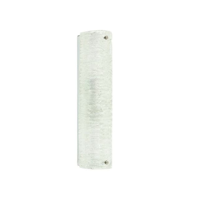 Wall sconce, transparent Murano glass, chromed steel, Hillebrand, Germany, 1970s. - DIMENSION