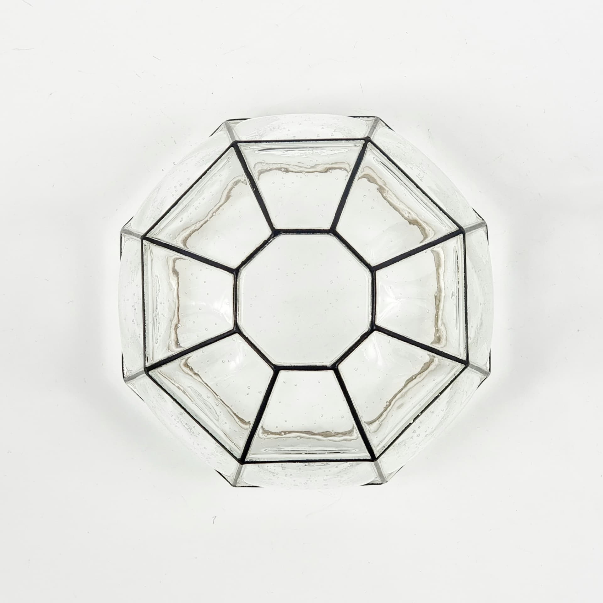 Ceiling Lamp Limburg, transparent glass, brass, Germany, 1970s - 400833