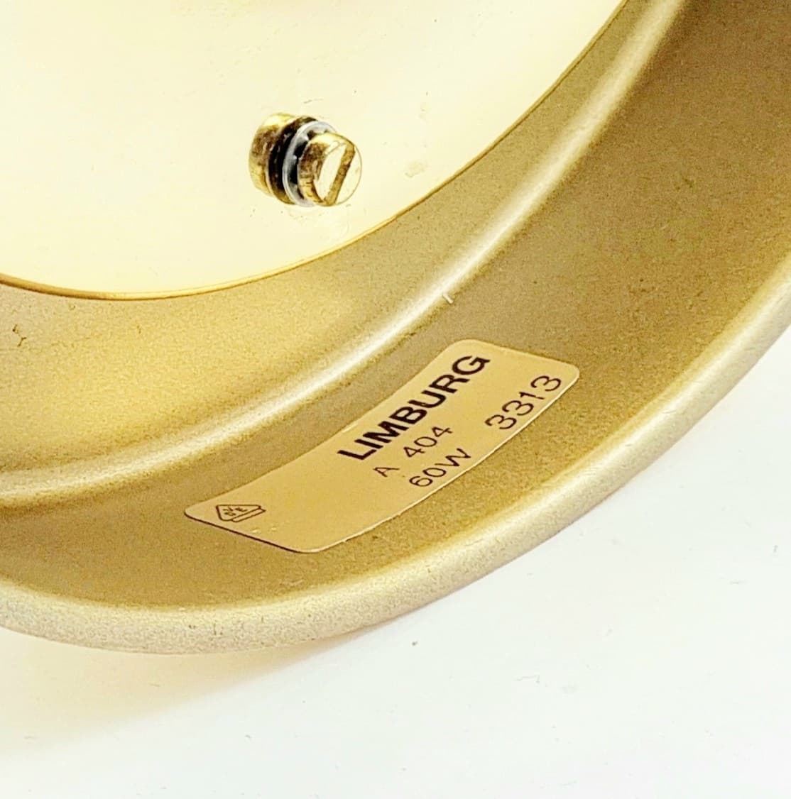 Ceiling Lamp Limburg, transparent glass, brass, Germany, 1970s - 400835