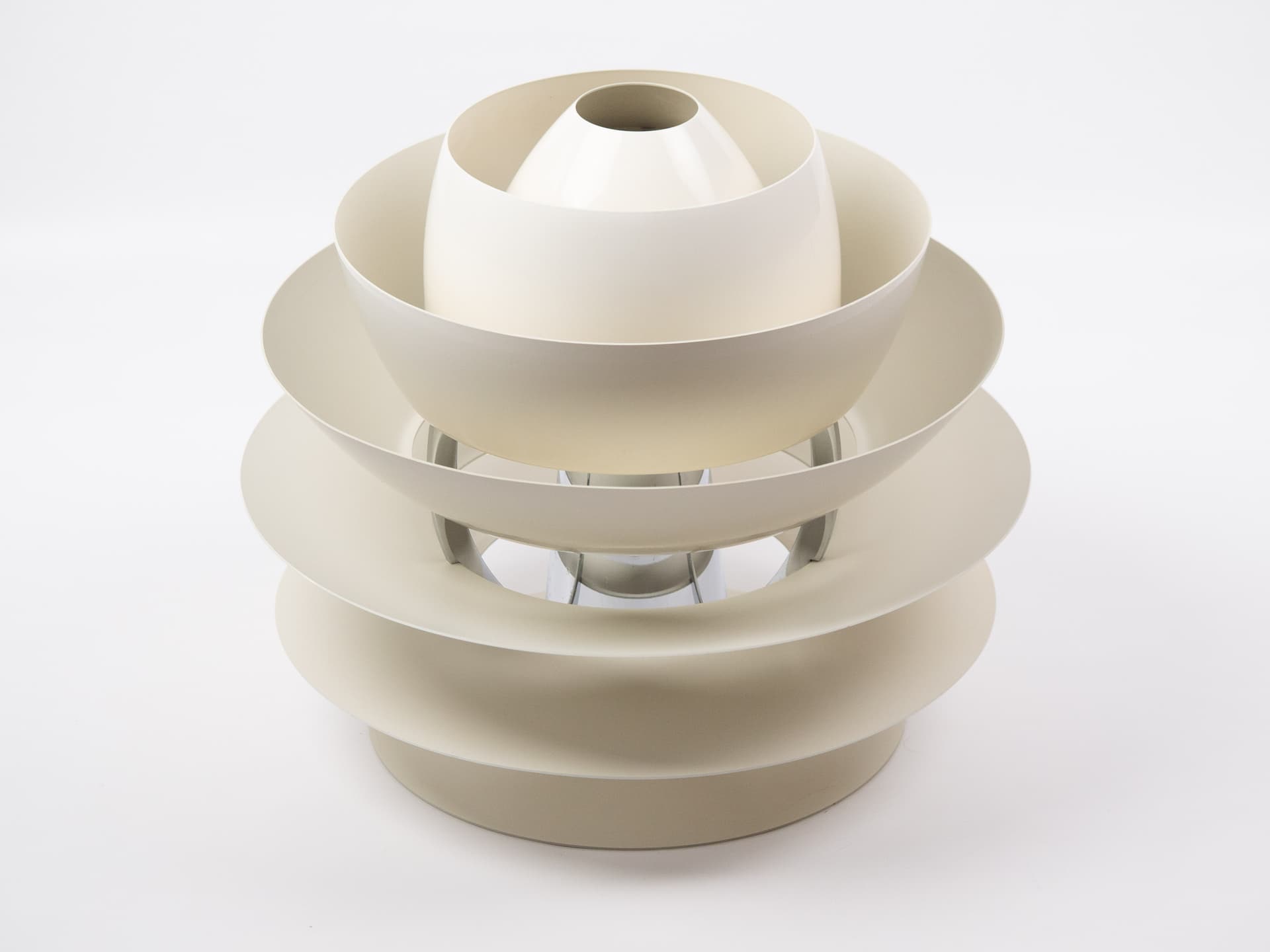 Lampa wisząca PH Snowball, biały, metal, proj. P. Henningsen, Louis Poulsen, Dania, lata 80. - 400854