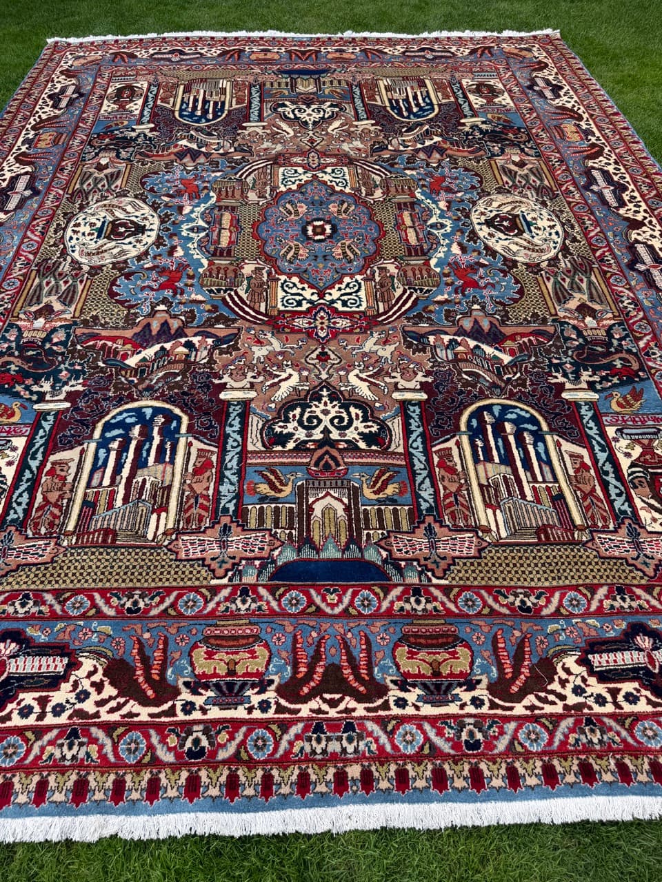 Rug Kashmar Figural 400x300 cm, multicolor Kashmiri wool, Iran - 400897