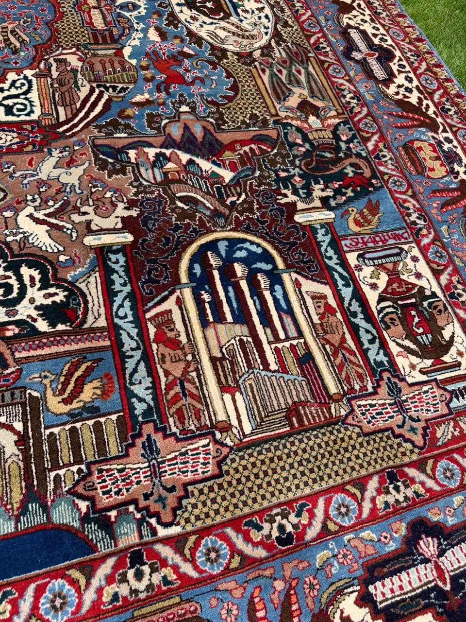 Rug Kashmar Figural 400x300 cm, multicolor Kashmiri wool, Iran - 400899