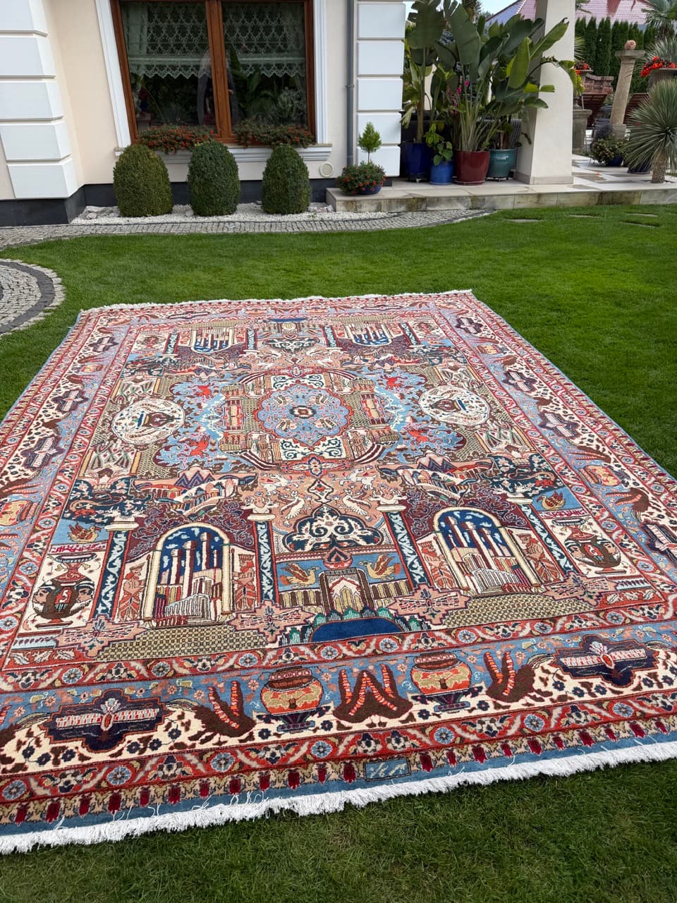 Rug Kashmar Figural 400x300 cm, multicolor Kashmiri wool, Iran - 400890