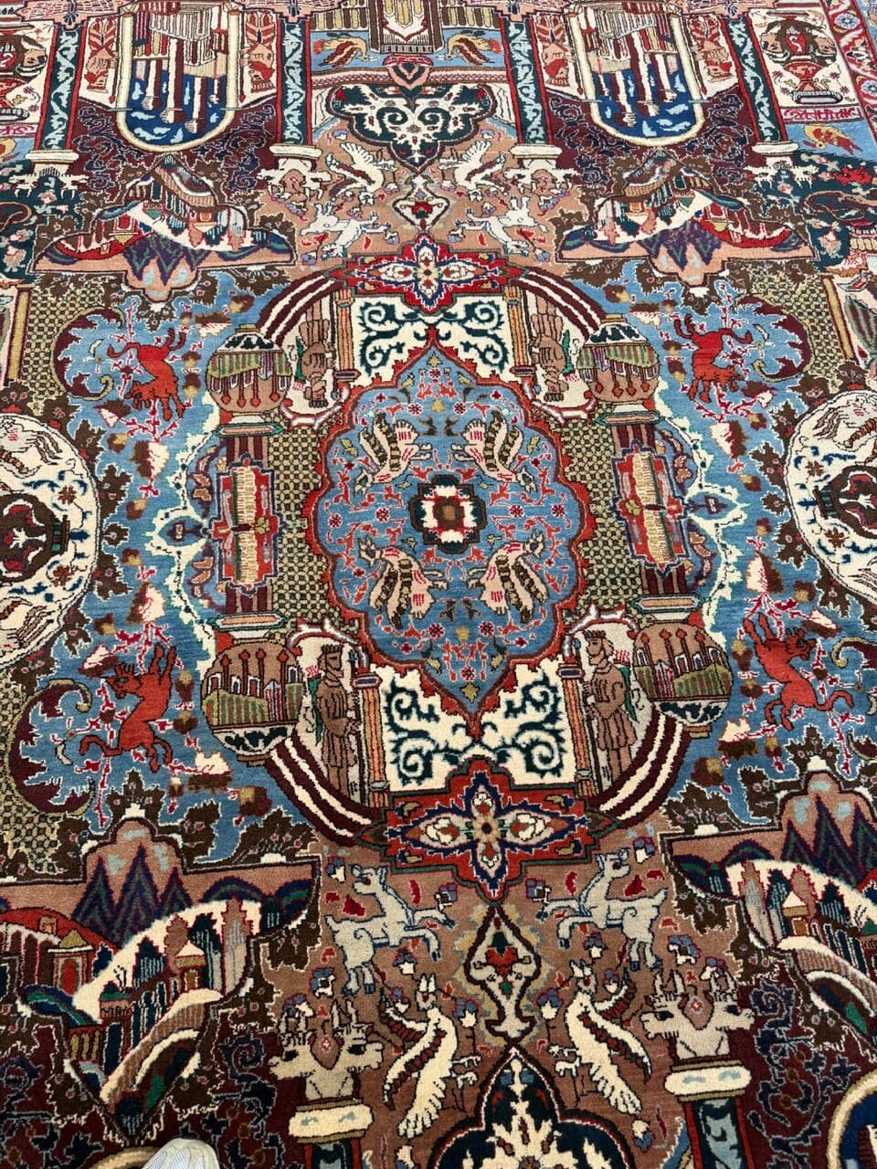 Rug Kashmar Figural 400x300 cm, multicolor Kashmiri wool, Iran - 400896