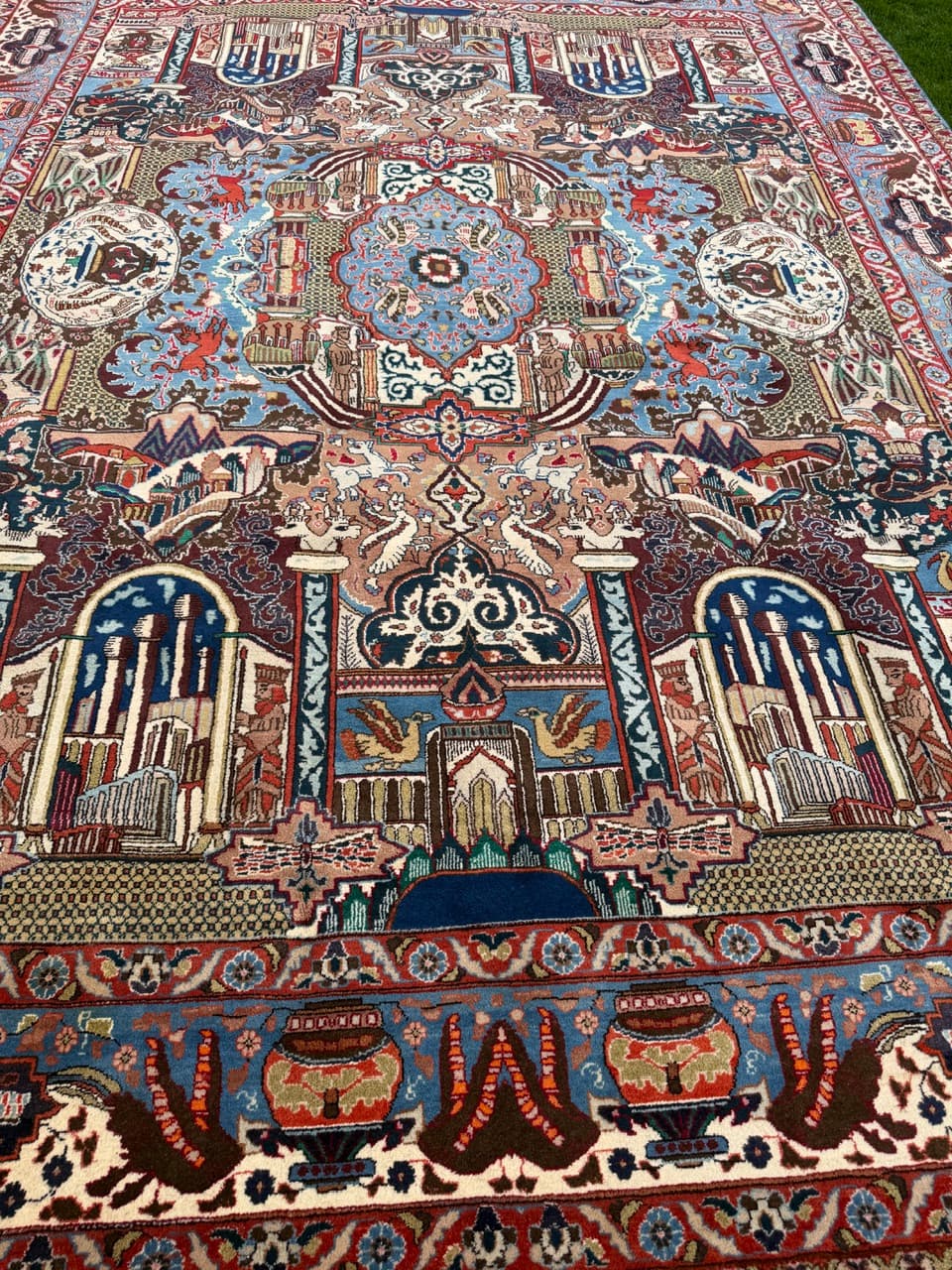 Rug Kashmar Figural 400x300 cm, multicolor Kashmiri wool, Iran - 400894