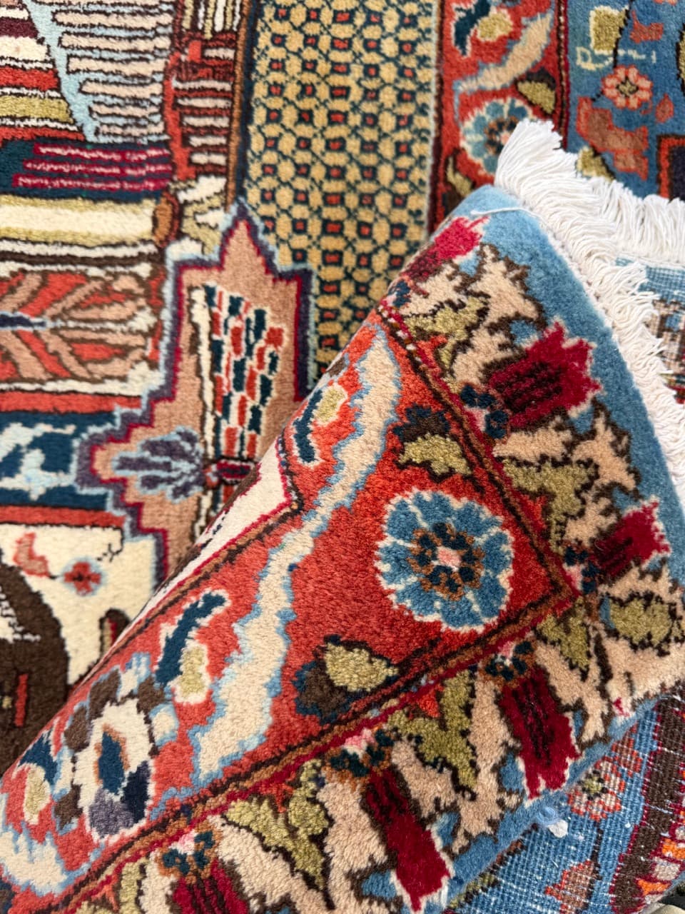 Rug Kashmar Figural 400x300 cm, multicolor Kashmiri wool, Iran - 400893
