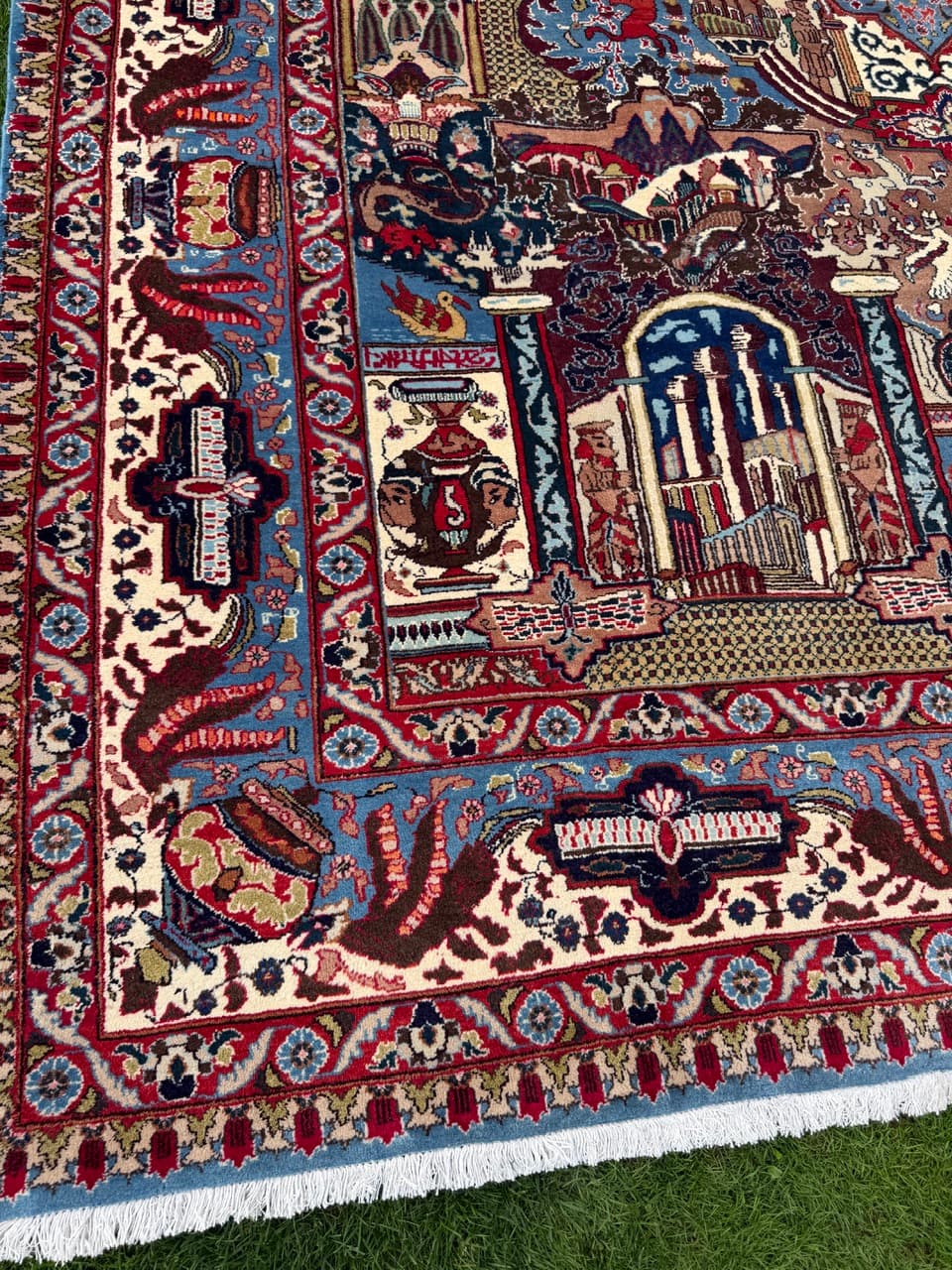 Rug Kashmar Figural 400x300 cm, multicolor Kashmiri wool, Iran - 400889