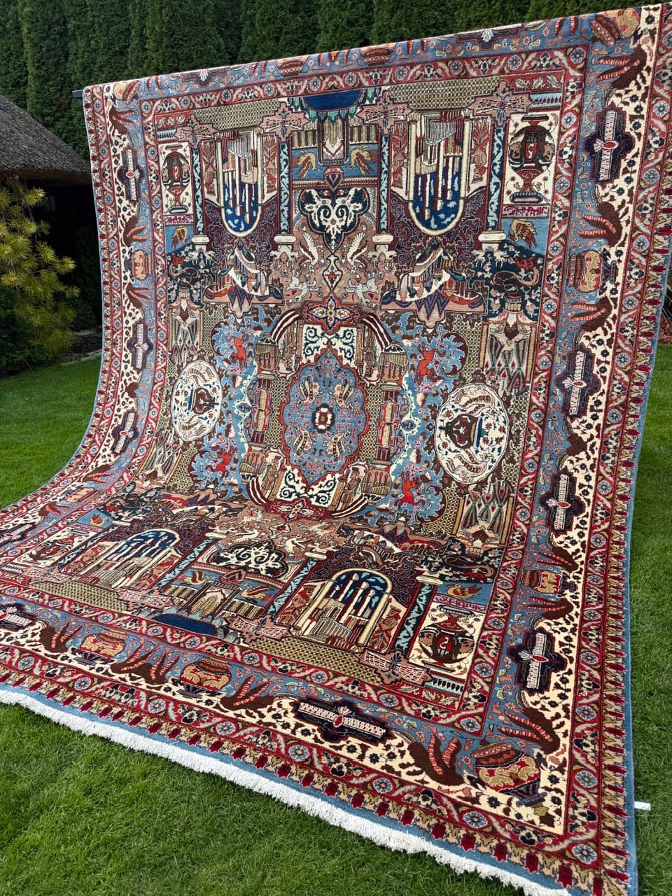 Rug Kashmar Figural 400x300 cm, multicolor Kashmiri wool, Iran - 400885