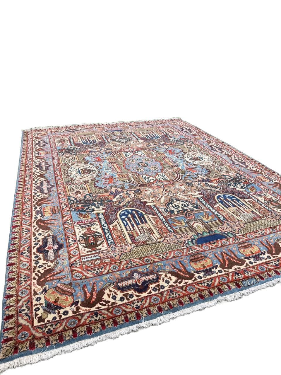 Rug Kashmar Figural 400x300 cm, multicolor Kashmiri wool, Iran