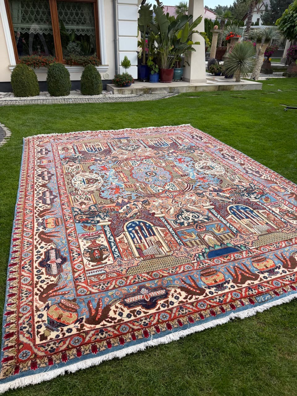 Rug Kashmar Figural 400x300 cm, multicolor Kashmiri wool, Iran - 400891