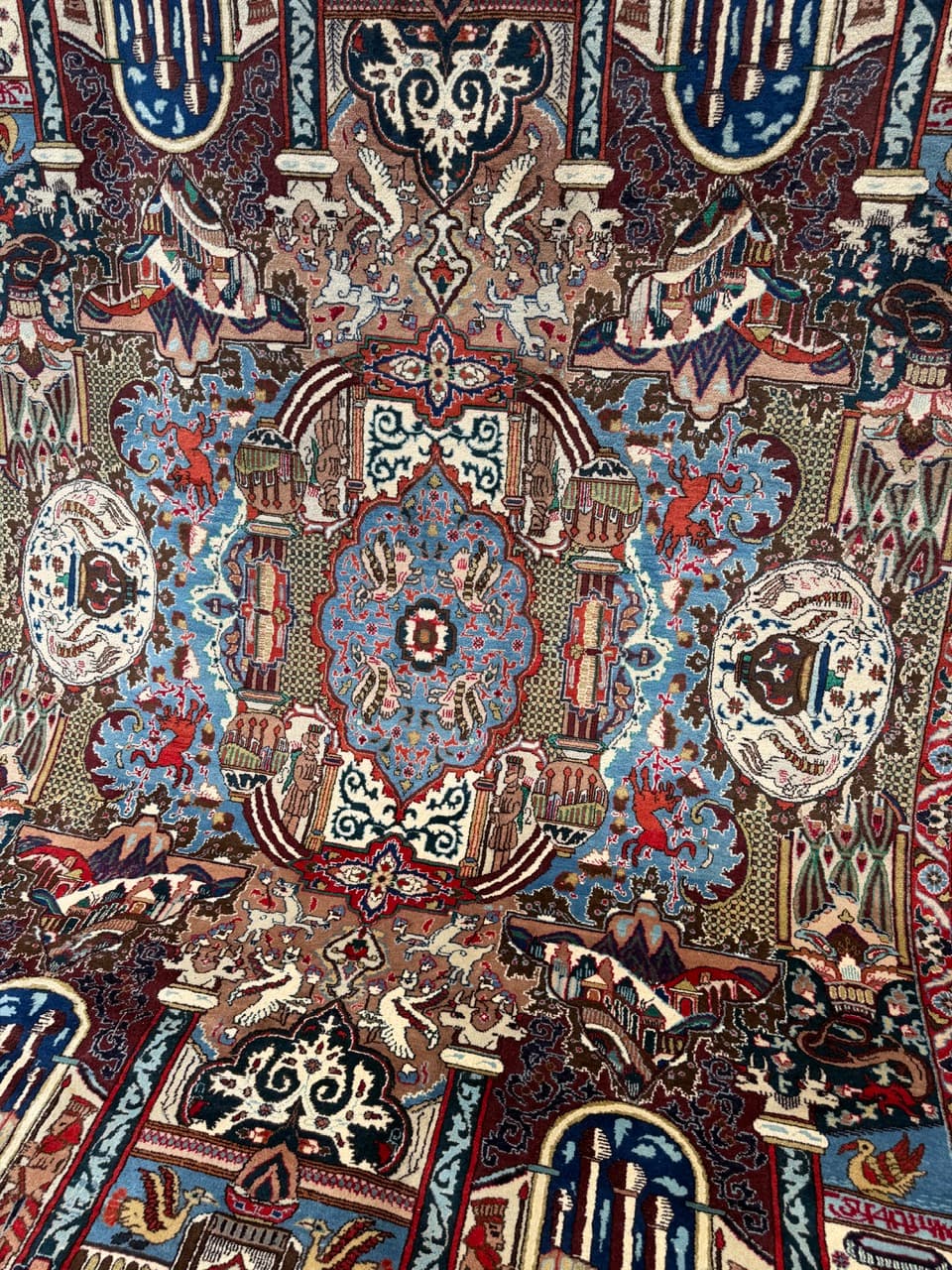Rug Kashmar Figural 400x300 cm, multicolor Kashmiri wool, Iran - 400886