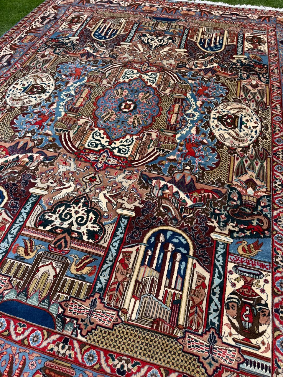 Rug Kashmar Figural 400x300 cm, multicolor Kashmiri wool, Iran - 400898
