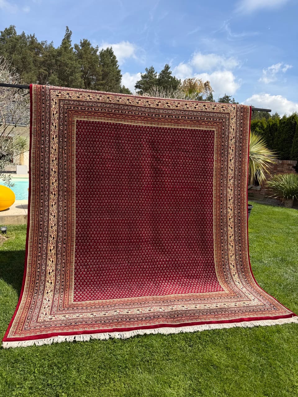 Dywan Indo Mir 300x250 cm, czerwony, wełna, Indie - 400937