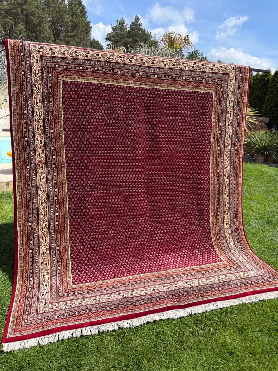 Dywan Indo Mir 300x250 cm, czerwony, wełna, Indie - 400929