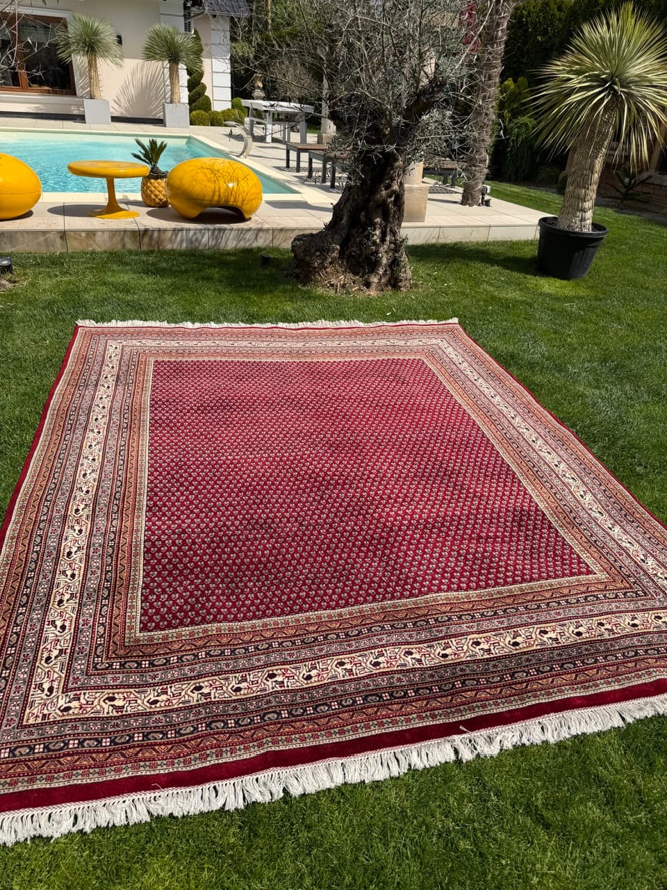 Dywan Indo Mir 300x250 cm, czerwony, wełna, Indie - 400931