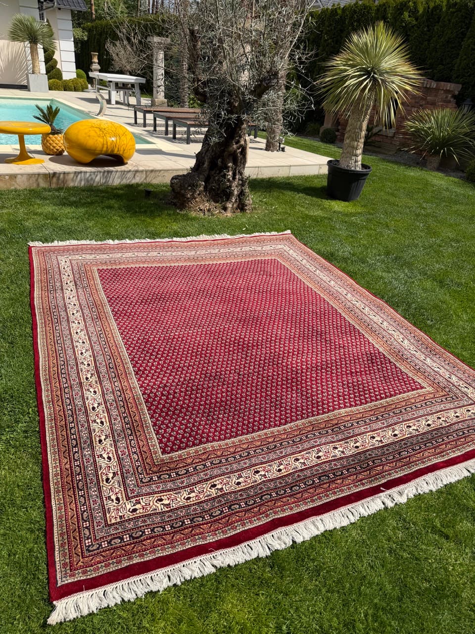 Dywan Indo Mir 300x250 cm, czerwony, wełna, Indie - 400942