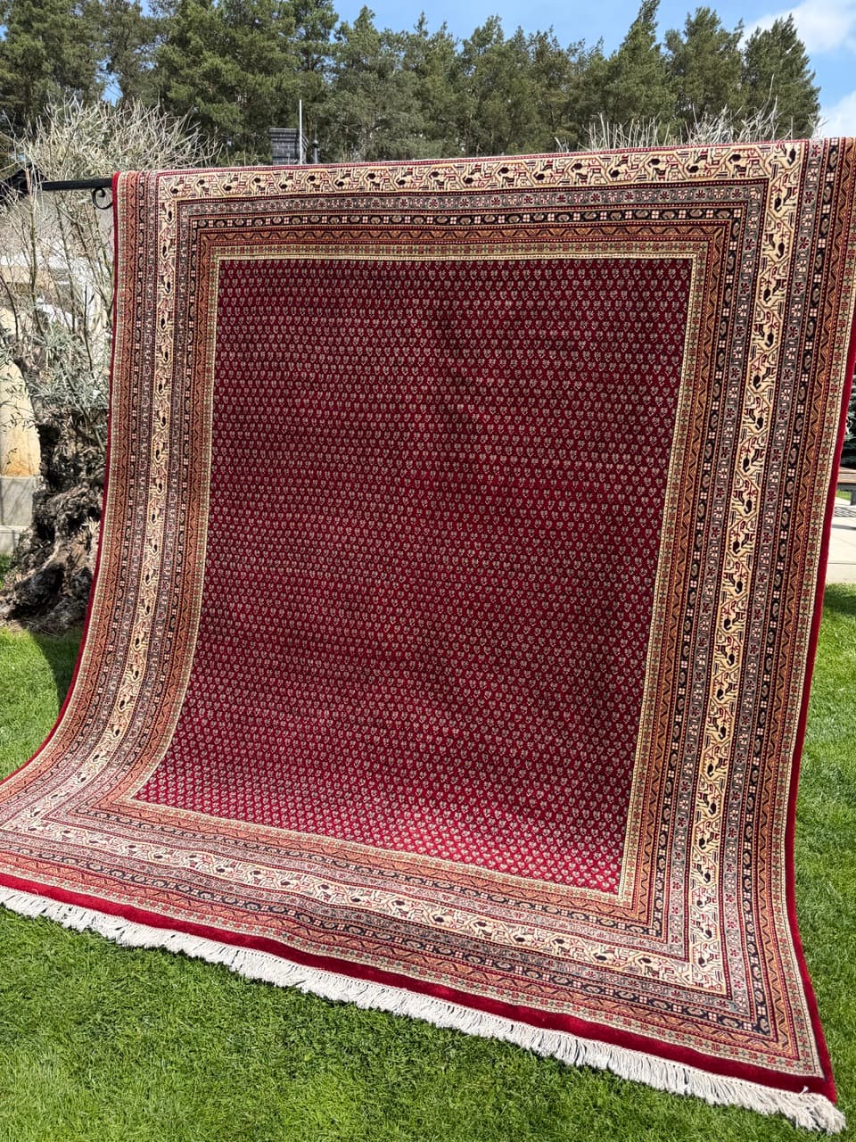 Dywan Indo Mir 300x250 cm, czerwony, wełna, Indie - 400933