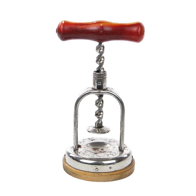 Nutcracker Knack-Fix, silver, chromed steel, brown wood, Germany, 1930s