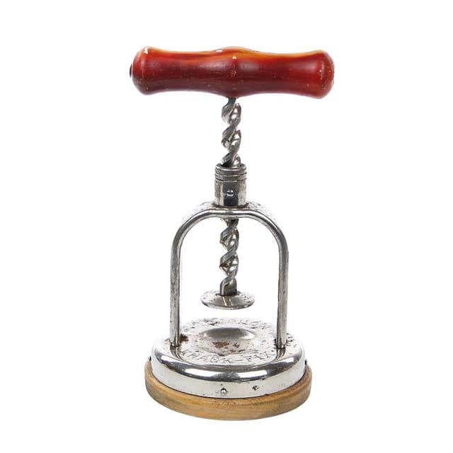 Nutcracker Knack-Fix, silver, chromed steel, brown wood, Germany, 1930s - DIMENSION