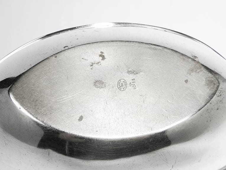 Półmisek gondola, srebrny mosiądz, Fraget, Polska, początek XX w. - 401172