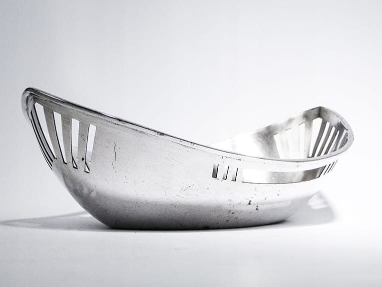 Półmisek gondola, srebrny mosiądz, Fraget, Polska, początek XX w. - 401169