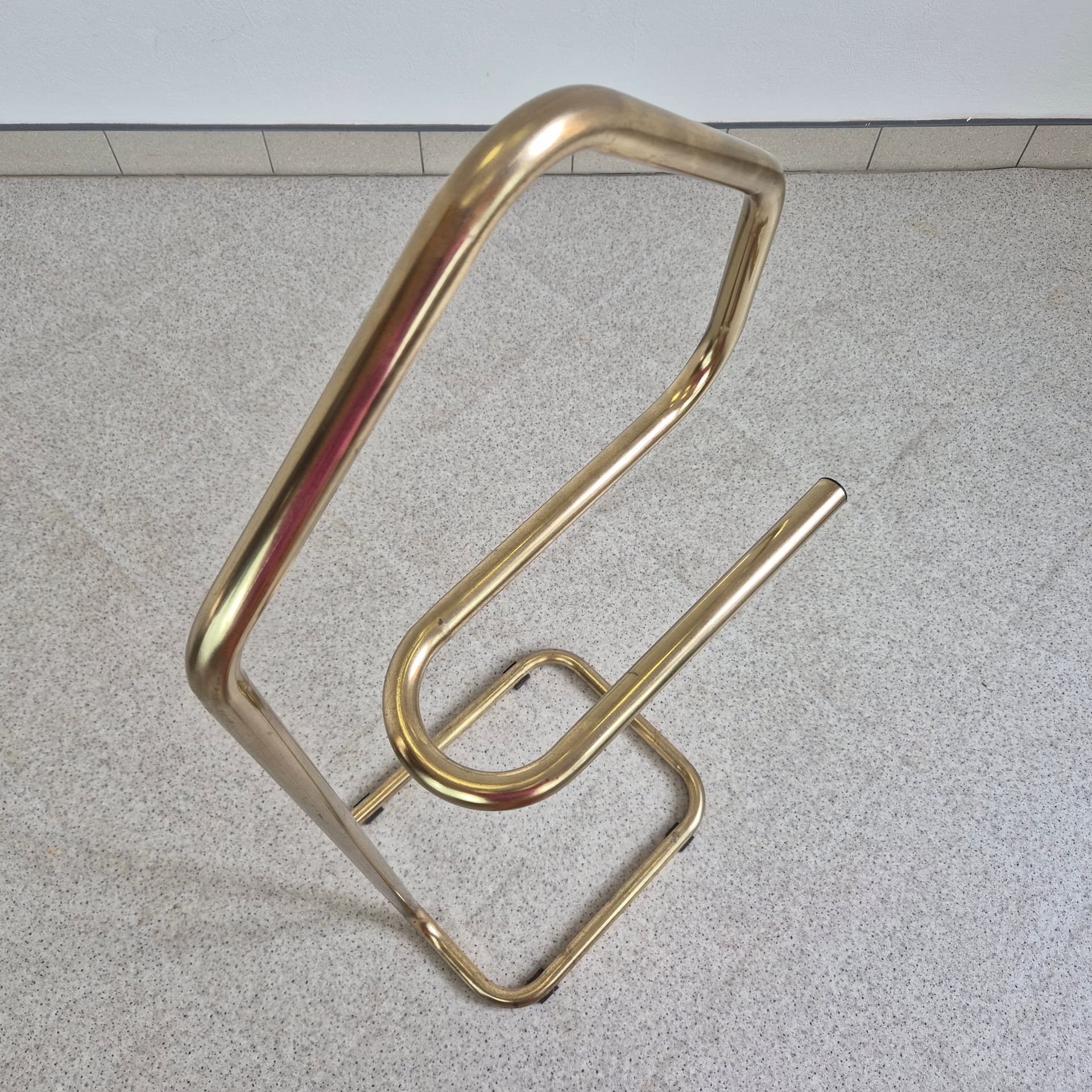 Kamerdyner podłogowy, złoty, mosiądz, lata 80. - 401228