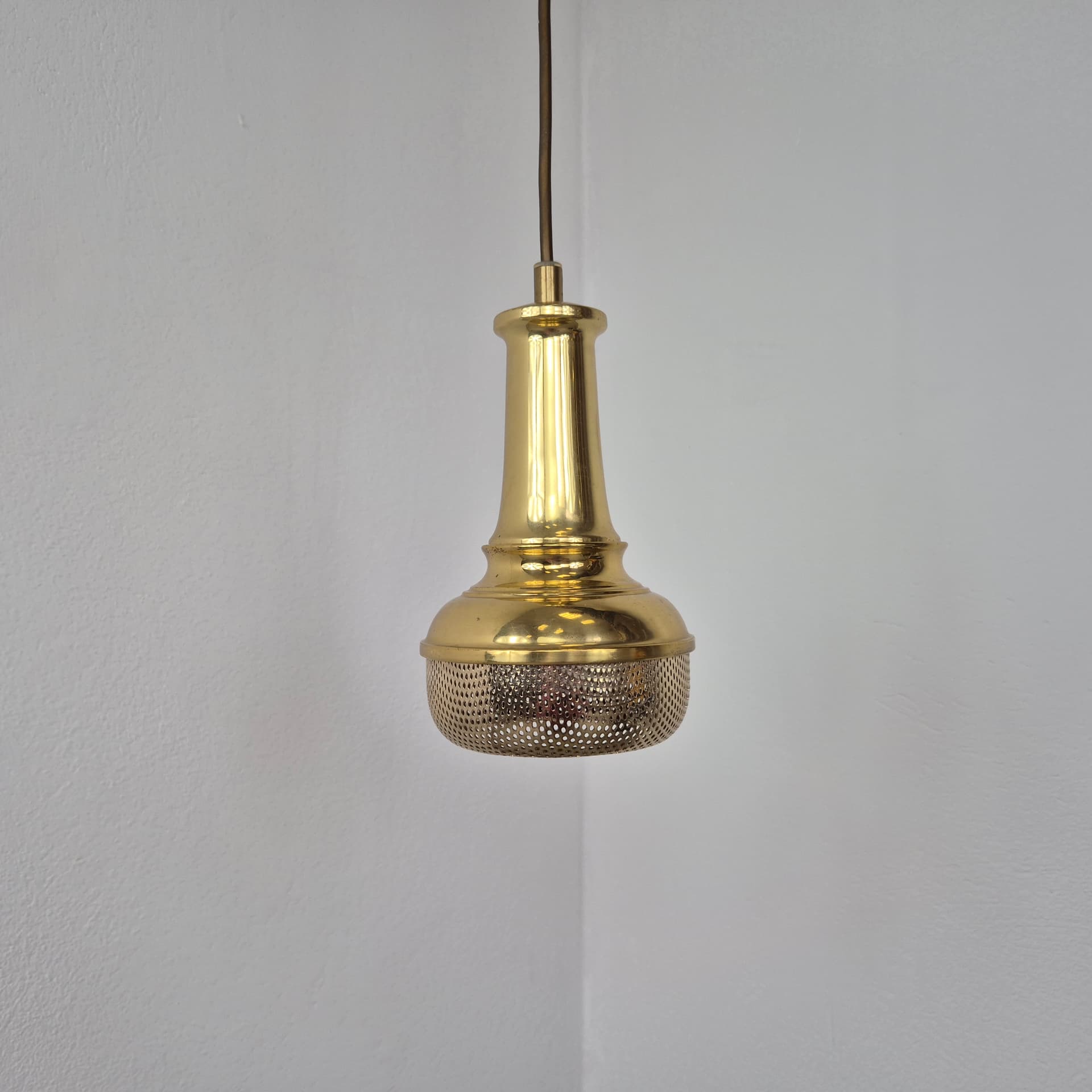 Komplet lamp wiszących, mosiądz złoty, Dania, lata 60. - 401233