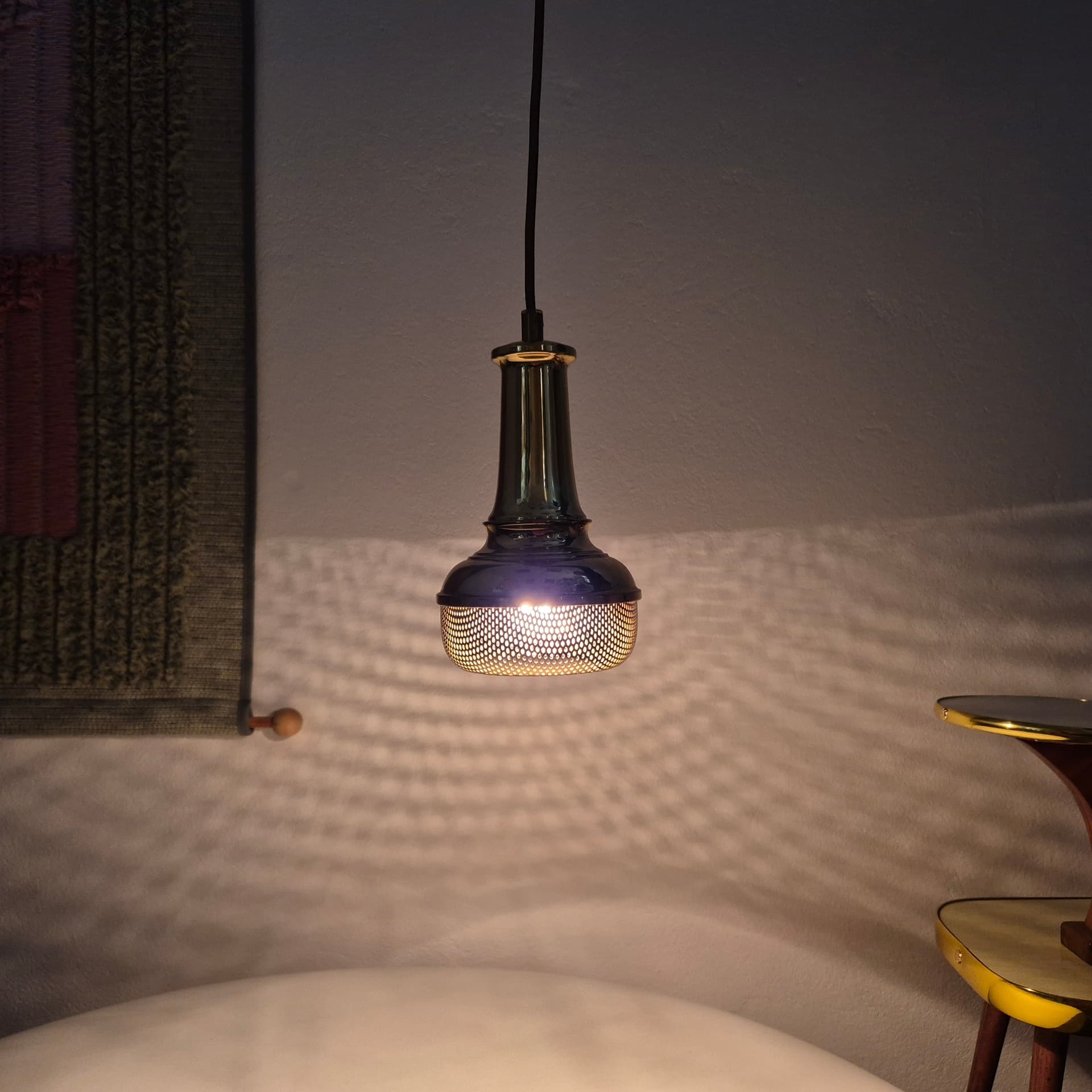 Komplet lamp wiszących, mosiądz złoty, Dania, lata 60. - 401239