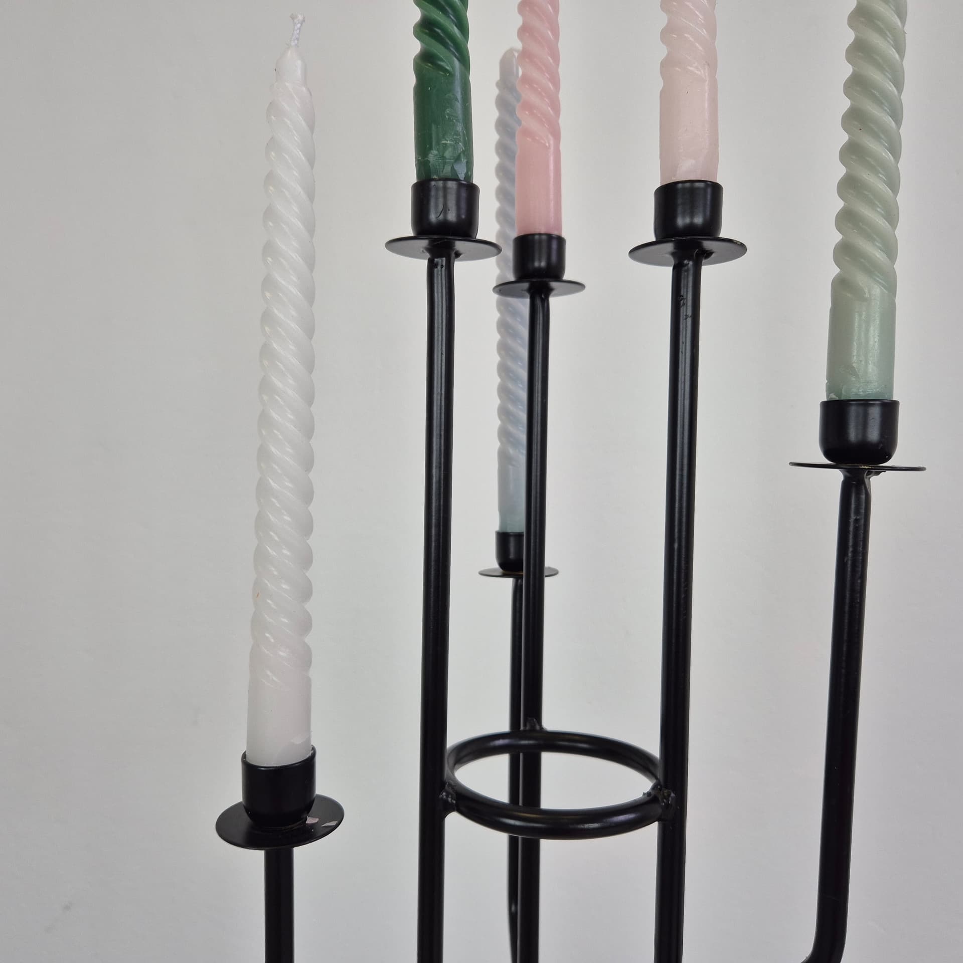 Floor Candelabrum, black metal, Norway, 1970s. - 401261