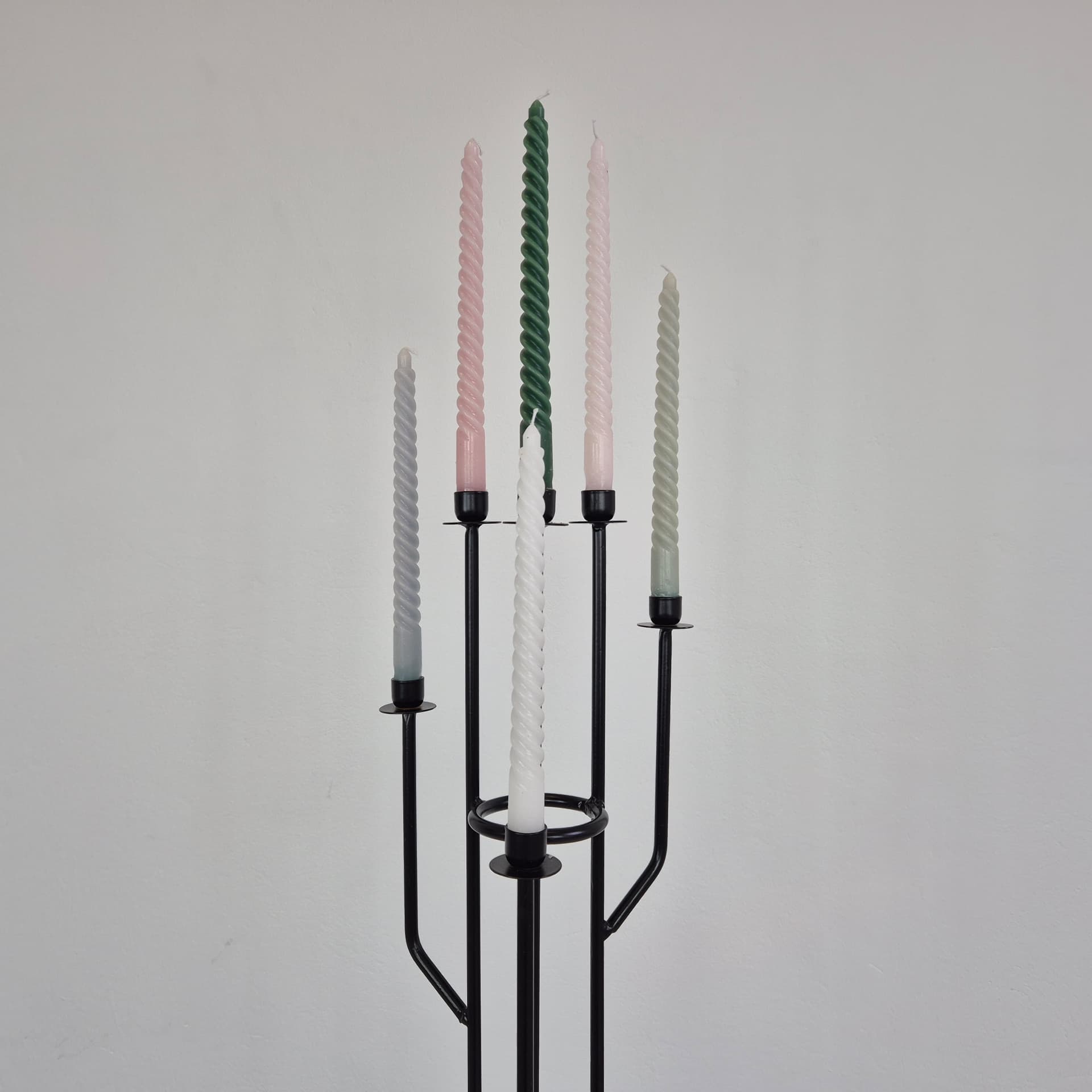 Floor Candelabrum, black metal, Norway, 1970s. - 401259