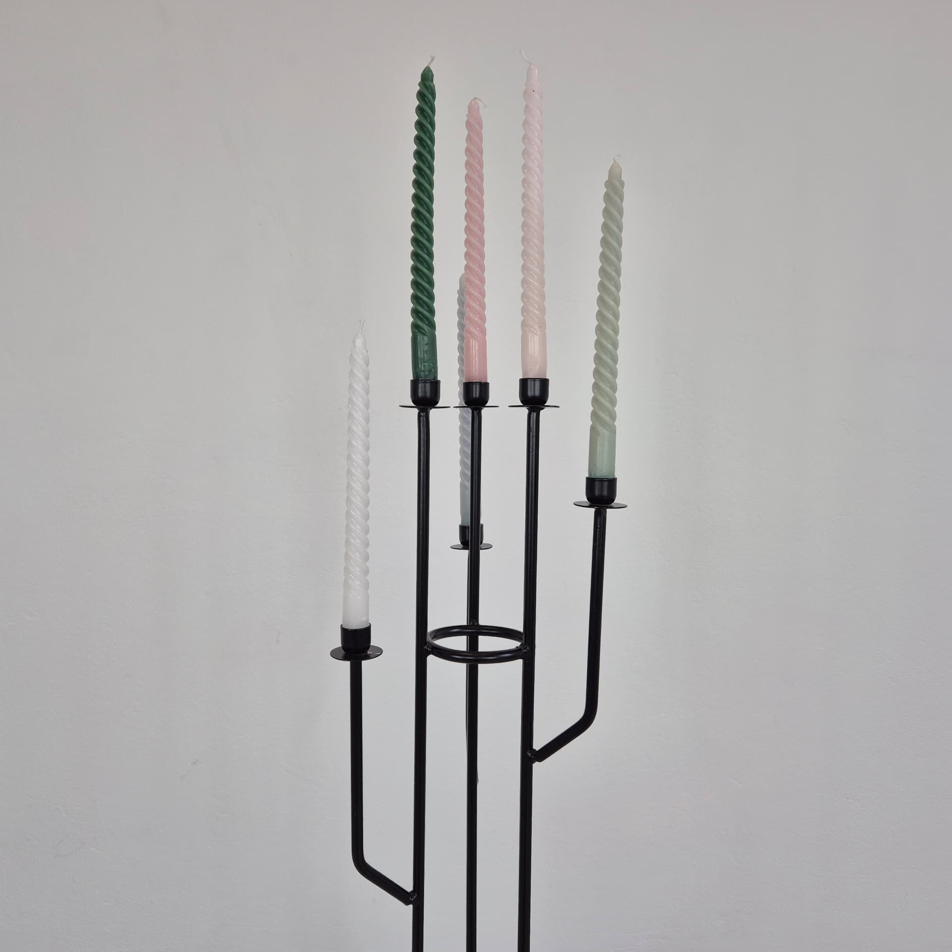 Floor Candelabrum, black metal, Norway, 1970s. - 401260