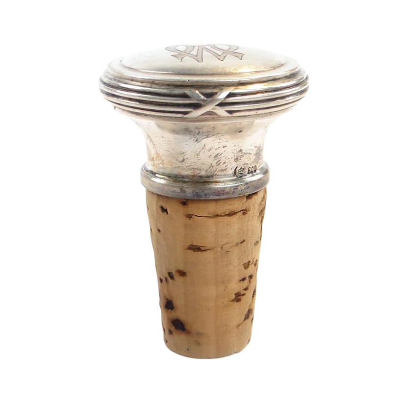 Bottle stopper, silver, Germany, early 20th c.