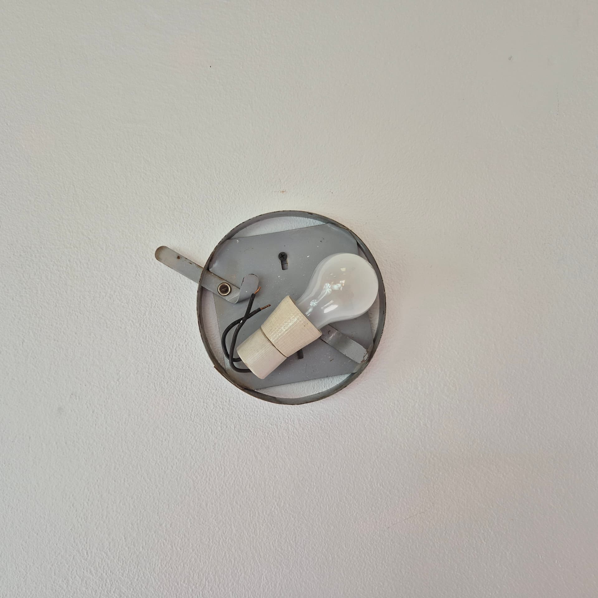 Plafon Art déco, szkło biały, Polska, lata 70. - 401293