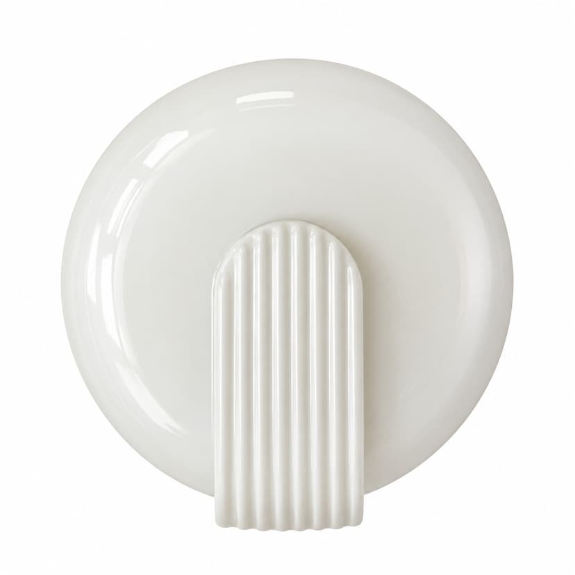 Plafon Art déco, szkło biały, Polska, lata 70.