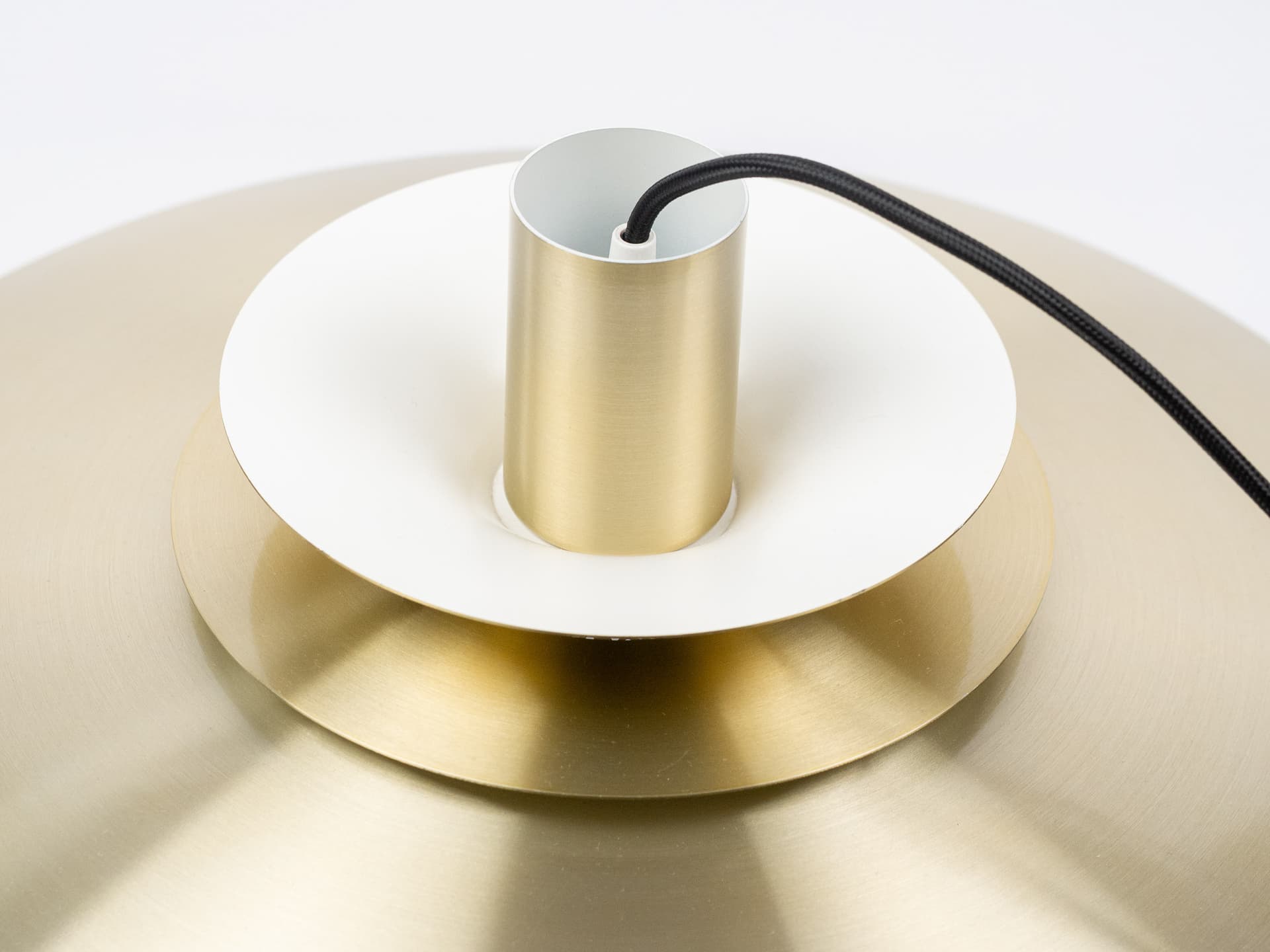 Pendant lamp Verona, gold aluminium, by K. Wiborg, Jeka, Denmark, 1980s. - 401372