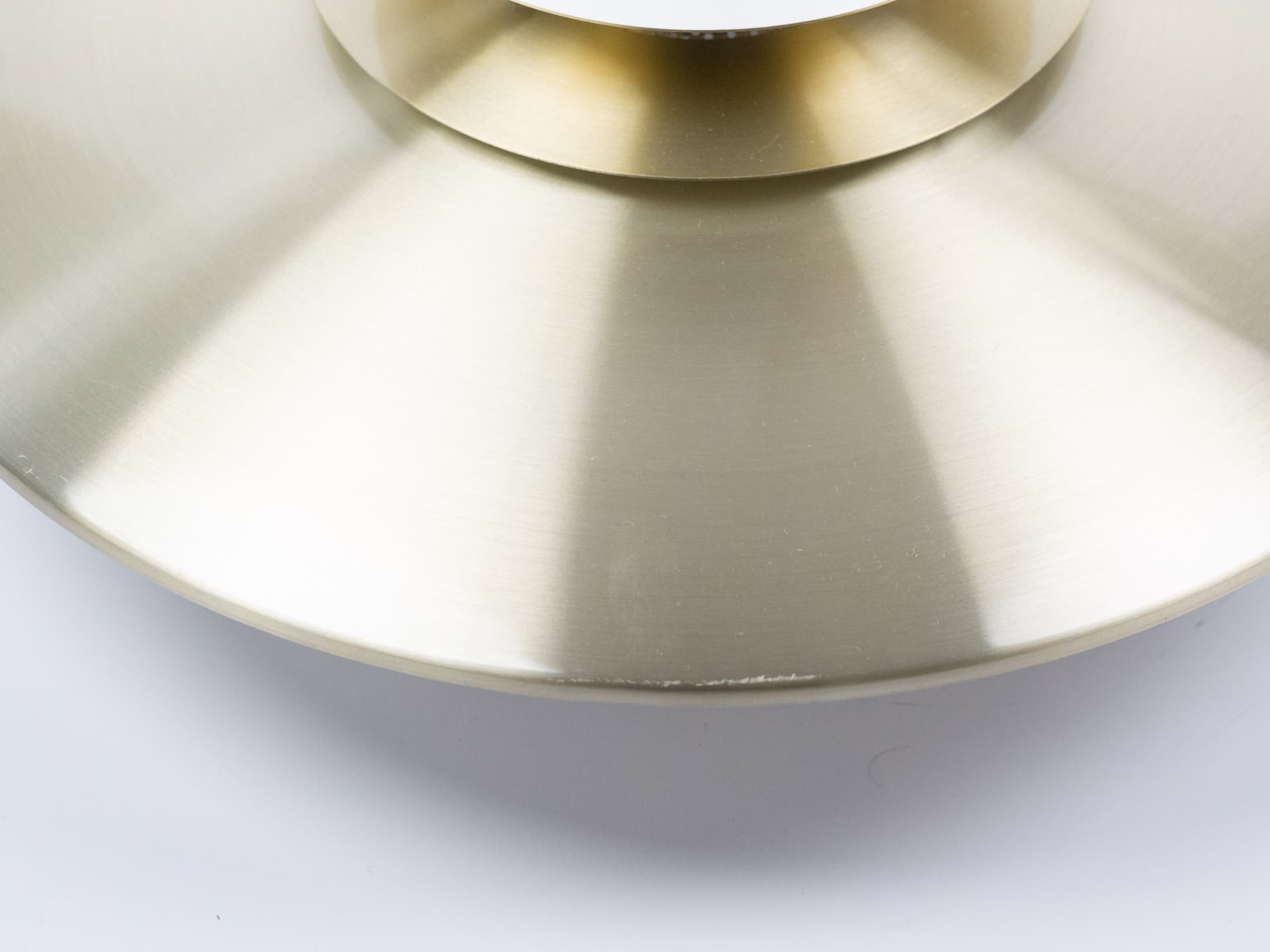 Pendant lamp Verona, gold aluminium, by K. Wiborg, Jeka, Denmark, 1980s. - 401374