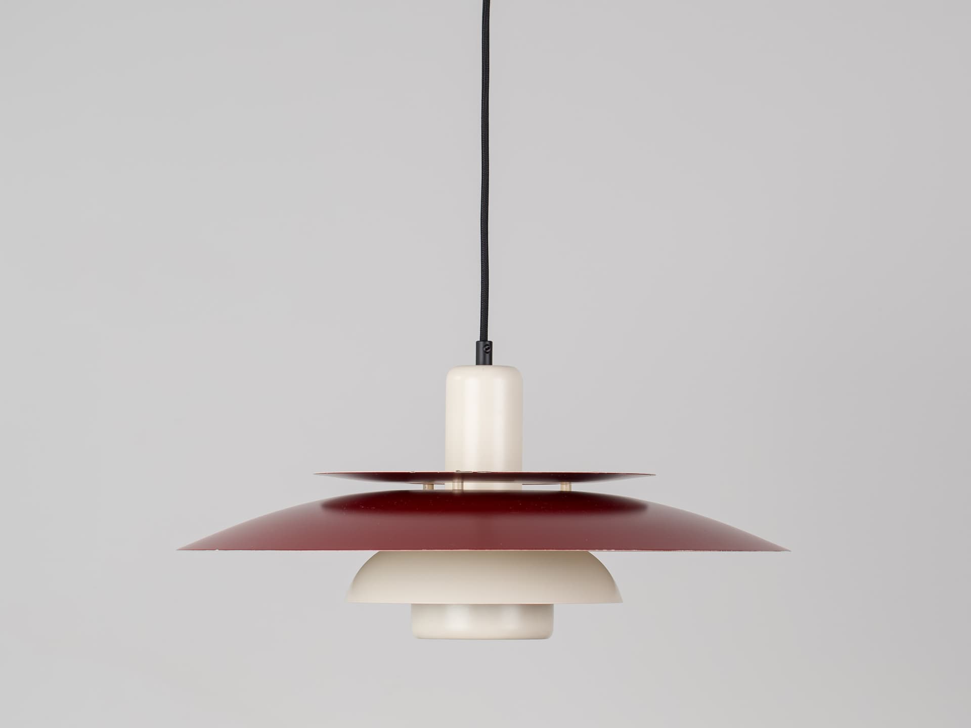 Pendant Lamp, brown, aluminum, by B. Nordsted, Denmark, 1980s. - 401389