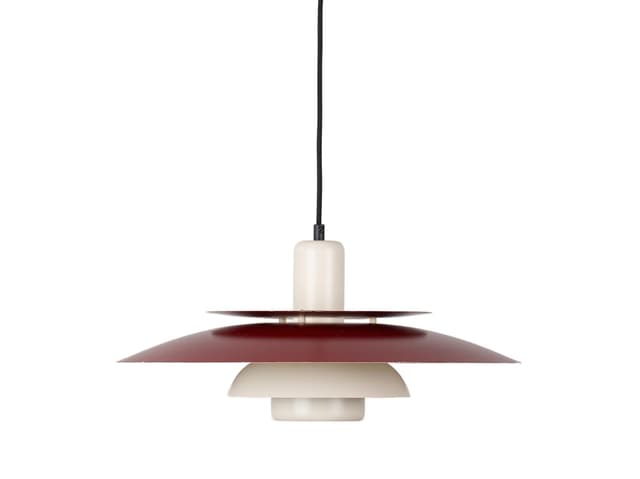 Pendant Lamp, brown, aluminum, by B. Nordsted, Denmark, 1980s. - DIMENSION