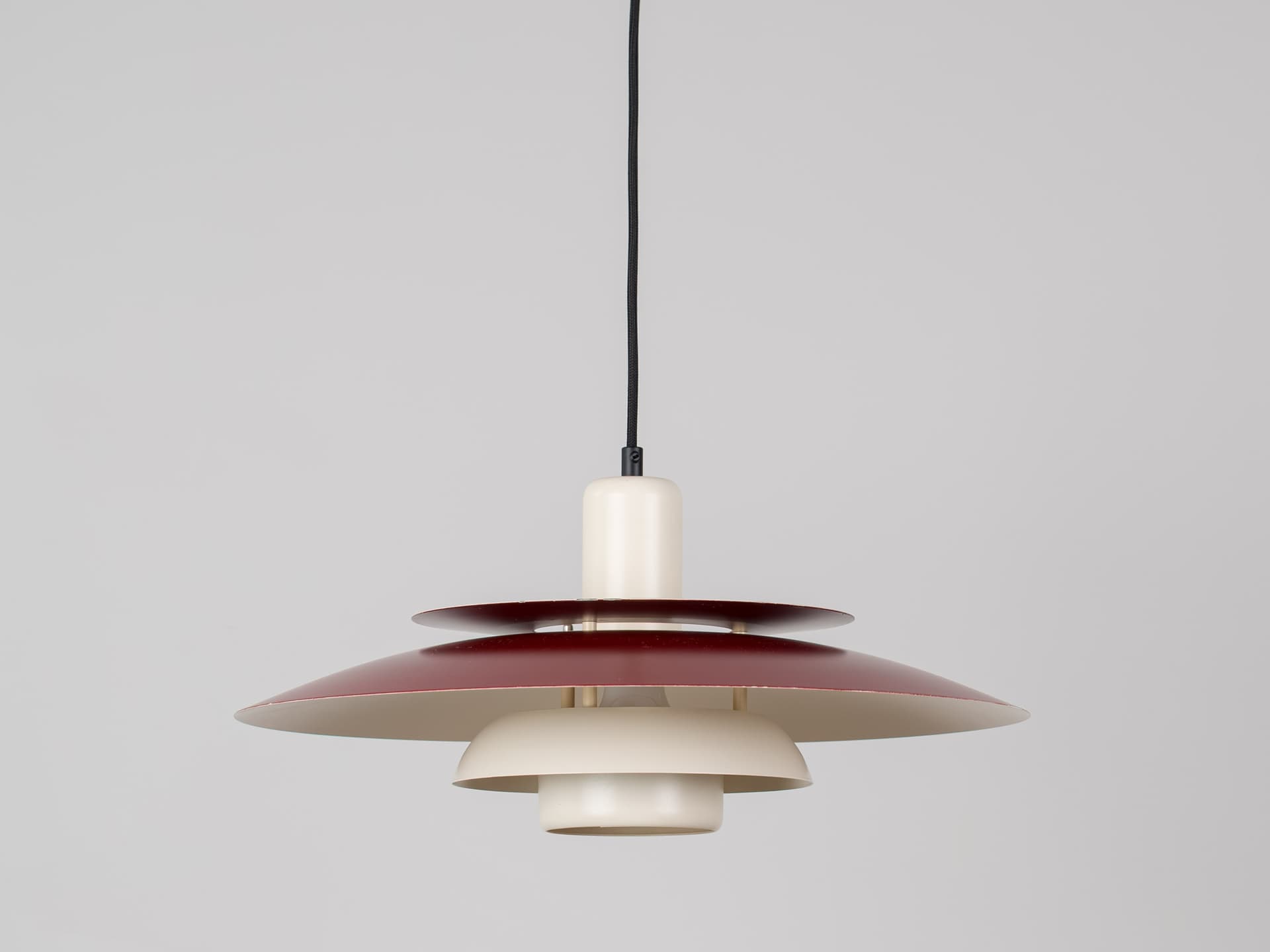Pendant Lamp, brown, aluminum, by B. Nordsted, Denmark, 1980s. - 401391
