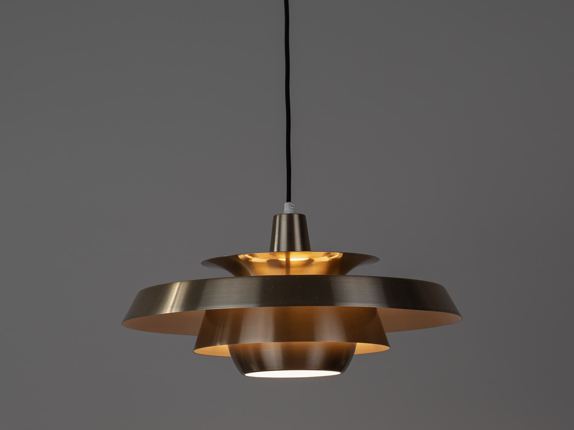 Pendant Lamp Superlight, gold aluminium, by D. Mogensen, Denmark, 1980s. - 401458