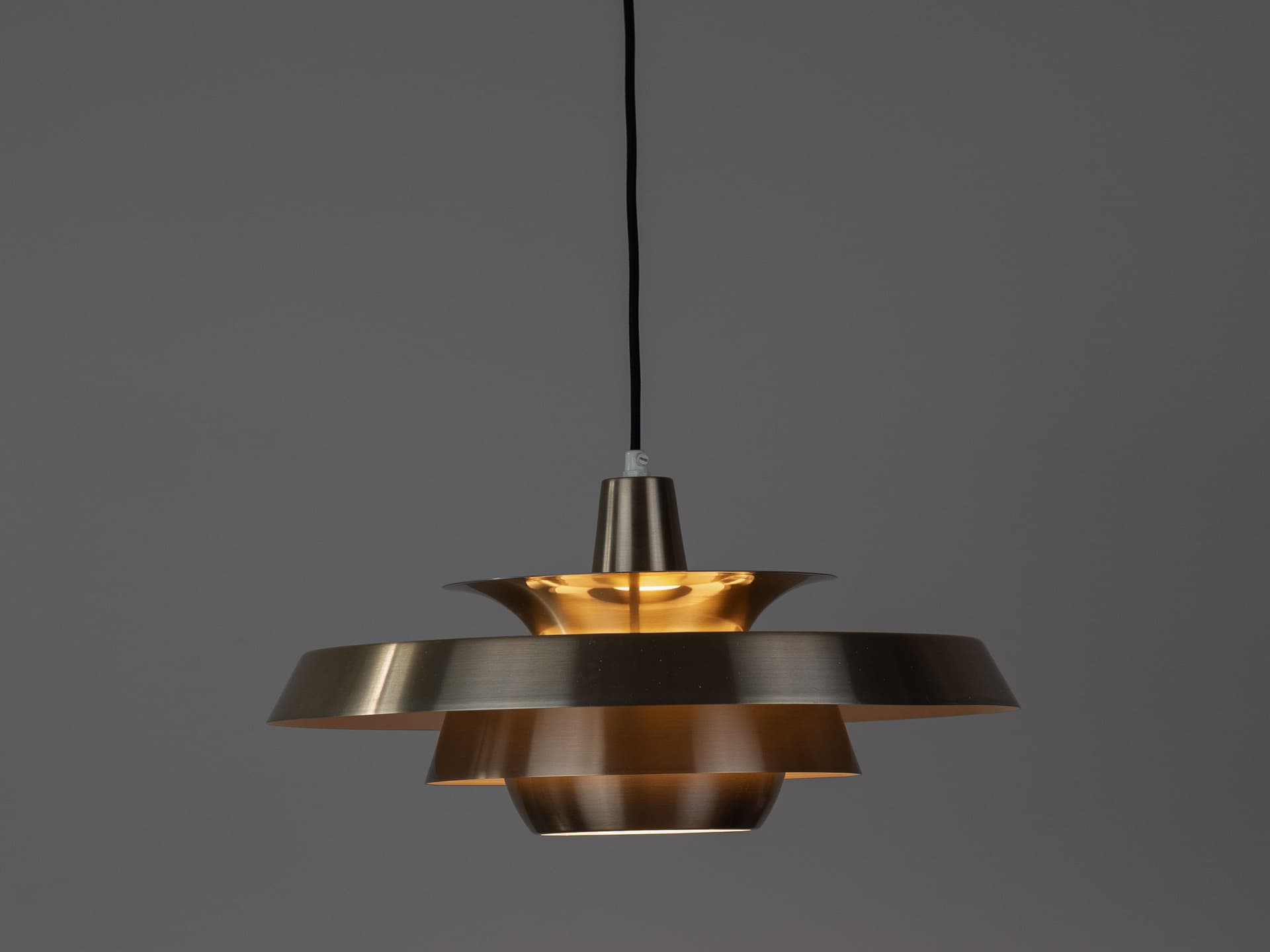 Pendant Lamp Superlight, gold aluminium, by D. Mogensen, Denmark, 1980s. - 401457