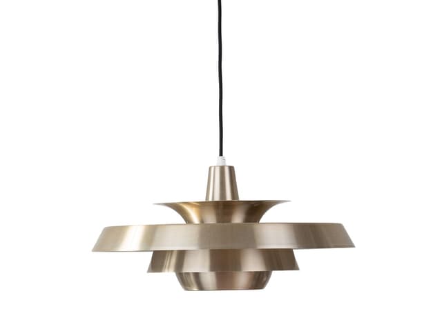 Pendant Lamp Superlight, gold aluminium, by D. Mogensen, Denmark, 1980s. - DIMENSION